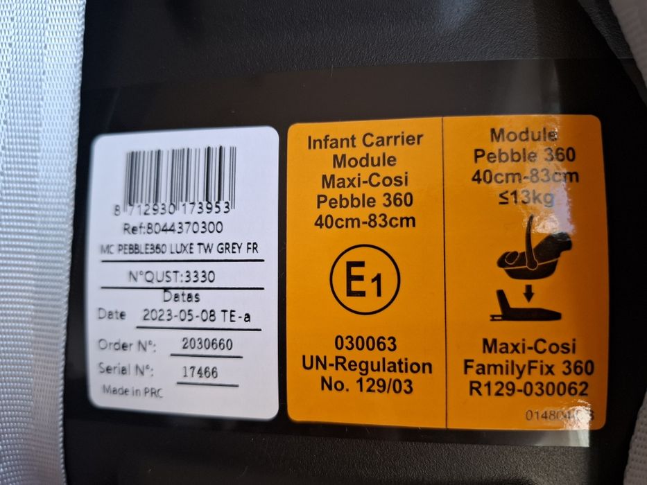 Maxi-Cosi Pebble 360 Luxe fotelik samochodowy 0-13kg twillic grey
