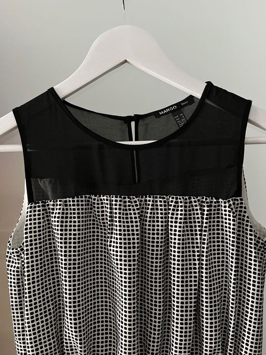 Mango sukienka XS biało czarna