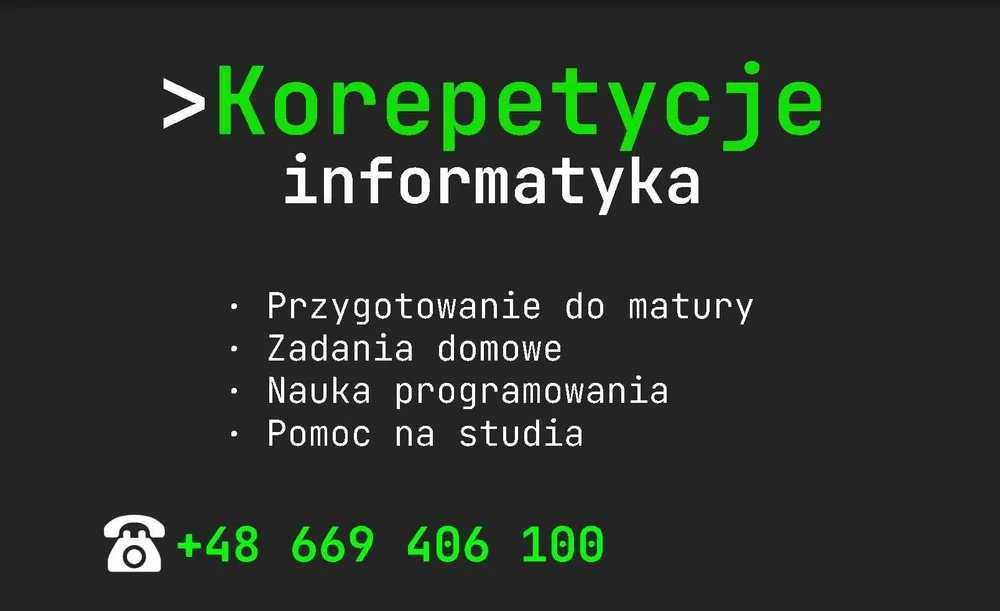 Korepetycje Informatyka - Matura i nie tylko!