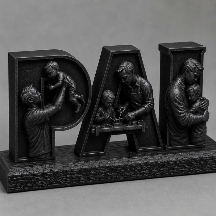 PAI Decorativo em Impressão 3D - Presente Especial para o Dia do Pai | 19x10 cm