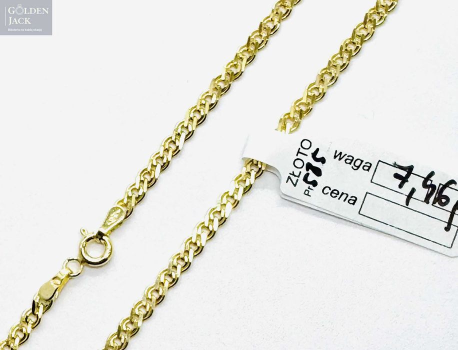 Złoty łańcuszek splot Monaliza złoto pr. 585 długość 55 cm waga 7,46 g