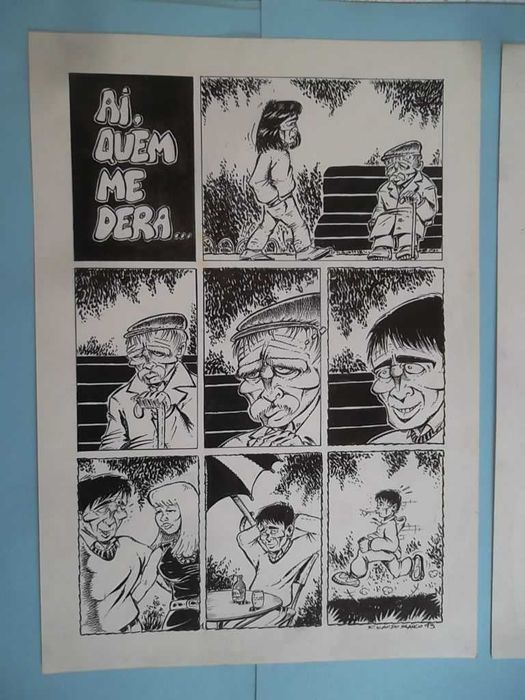 2 Pranchas BD ORIGINAIS de Ricardo Blanco - História completa.