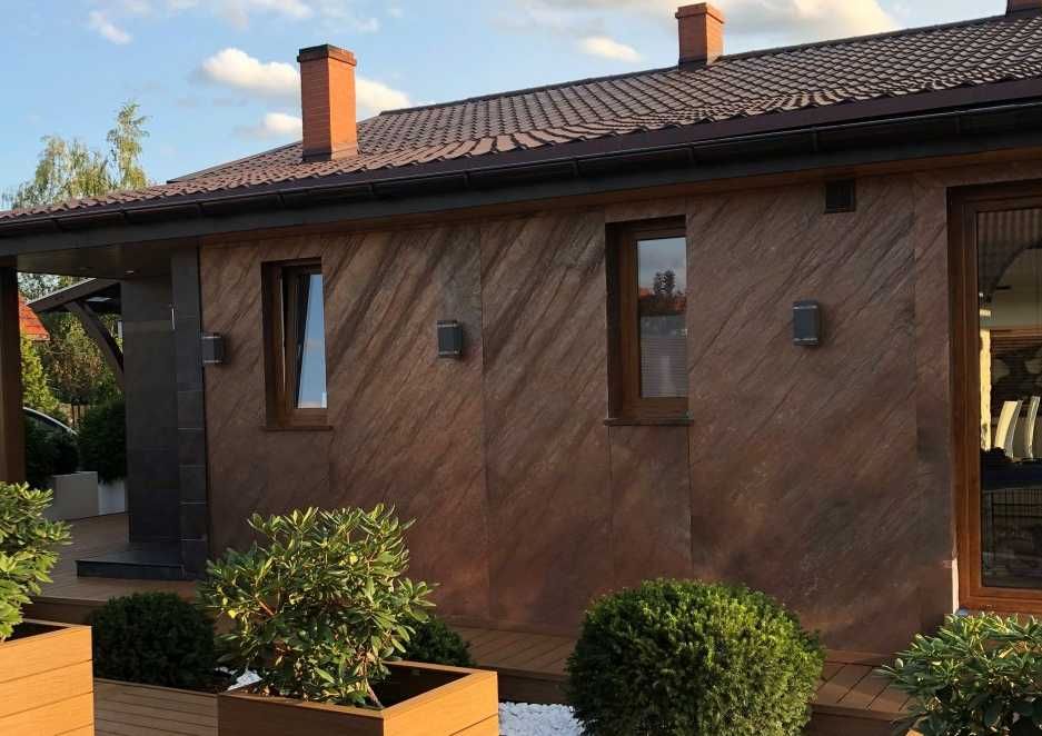 Fornir kamienny/Kamień w rolce/Okładzina z kamienia/Kamień naturalny/Łupki/Kwarcyty/Kamień na ścianę i elewacje/Różne wzory/Klink Poznań