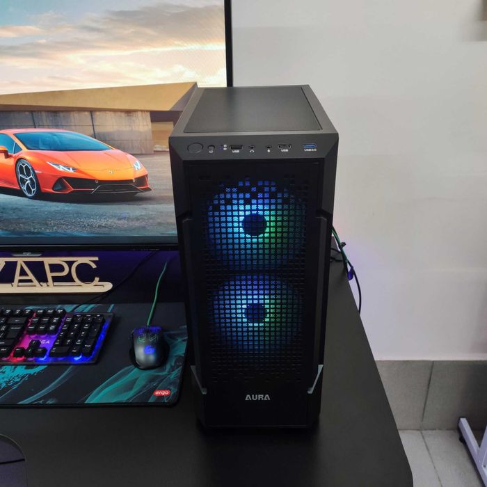 Компютер Новый Ryzen 5 5500, 16GB DDR4, ASUS RTX 4060, SSD 512GB NVMe