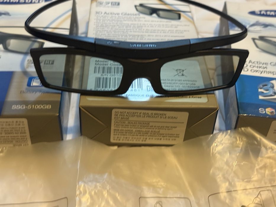 3 pares Óculos 3D Samsung Smart TV SSG-5100GB full HD RF novos, tested