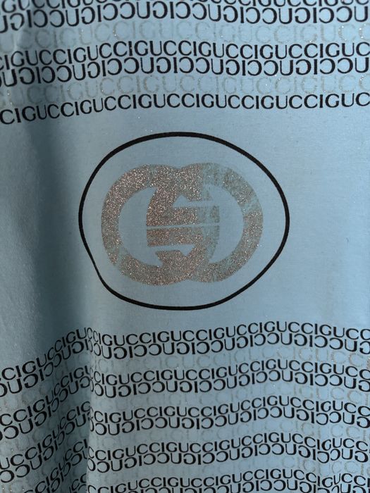 Gucci koszulka oryginalna turkusowa r.S