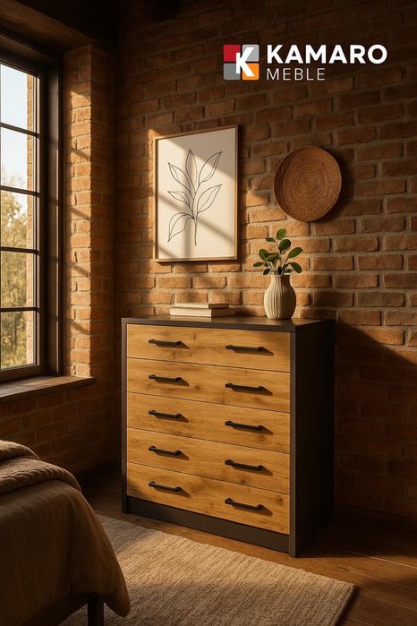 NOWA komoda z 5 szufladami 85x74x35 - 4 kolory - DOSTĘPNA OD RĘKI!!!