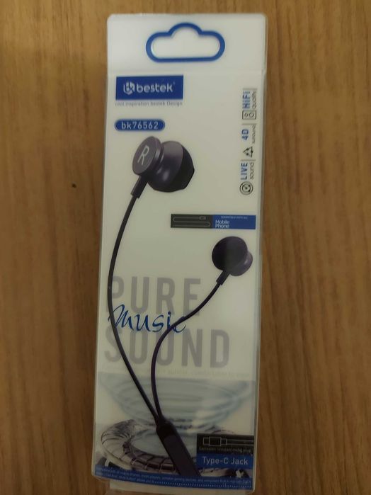 Навушники дротові, Bestek,  нові, висока якість звуку