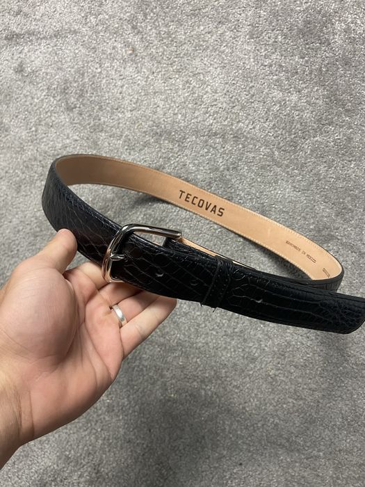 Paski z naturalnej skóry meskie z aligatora USA vintage Tecovas