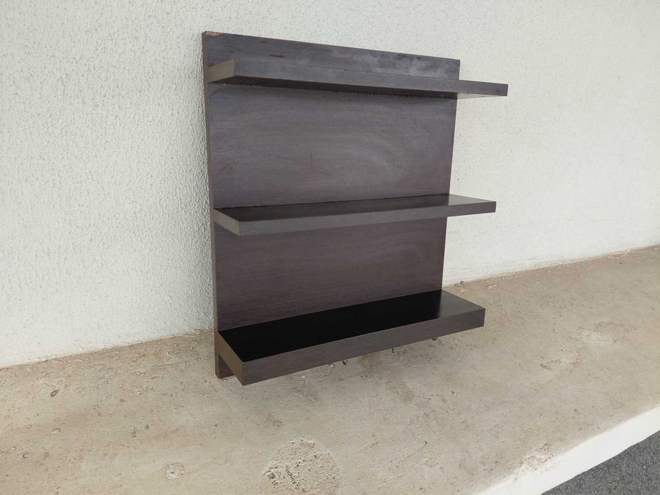 Prateleira de Parede Madeira com 3 Divisórias