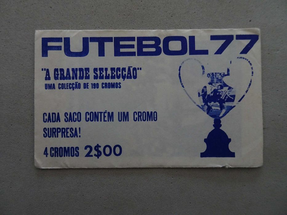 Carteira cromos fechada Futebol 77 - A grande selecção - Acrópole