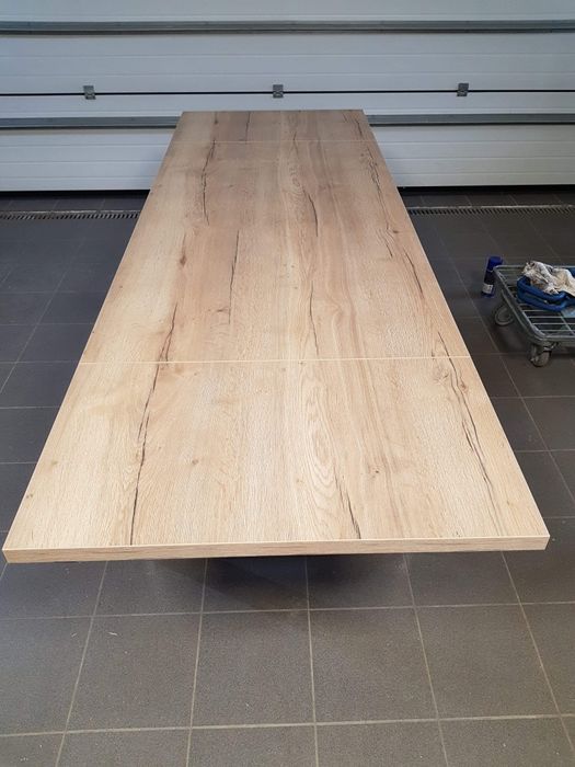 Stol industrialny loft dab halifax.160x90 rozkladany nowoczesny  metal design piekny stol do jadalni czarne nogi solidny duzy dostawki 160cmx90cm
