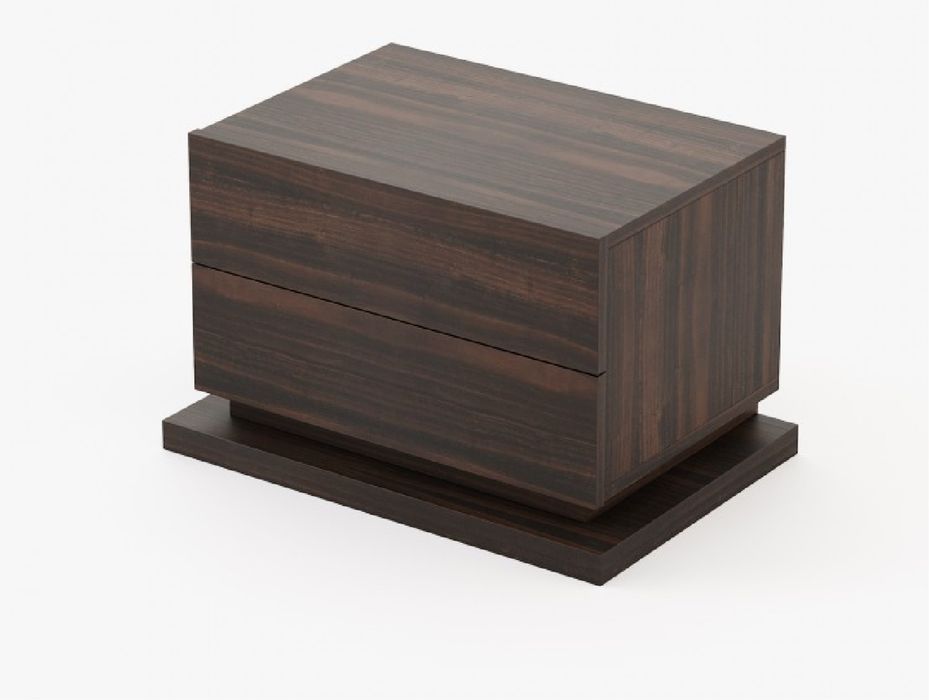 Mesa de cabeceira Las Kasas,  2 gavetas madeira cor wengue  -