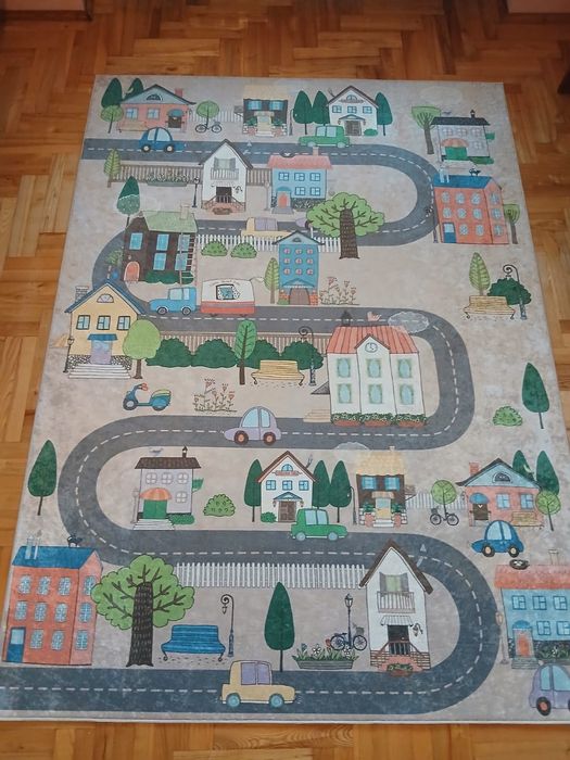 Dywan, mata do pokoju dziecka droga, auta 162x222