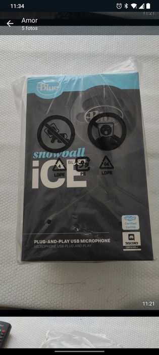 Microfone Logitech Blue Ice Snowball