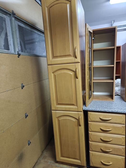 Meble kuchenne duży zestaw drewniane