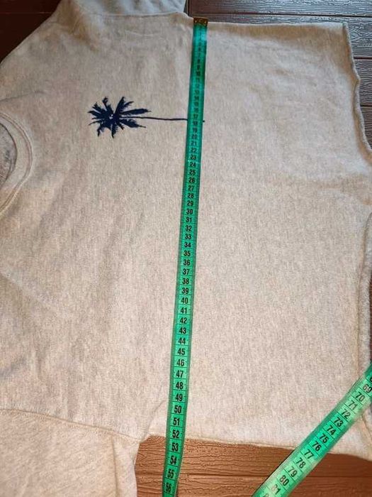 Szara krótka bluza crop top oversize rozmiar S/M