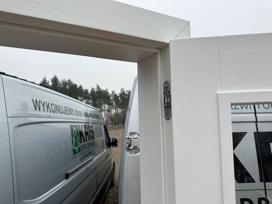 Drzwi wewnętrzne dwuskrzydłowe białe bezprzylgowe cała Polska