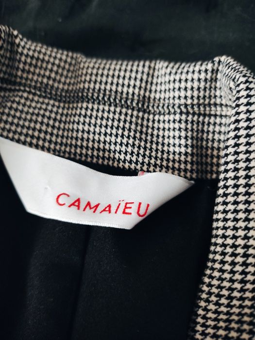 Camaieu 36 jak nowa wiralowa marynarka pepitka