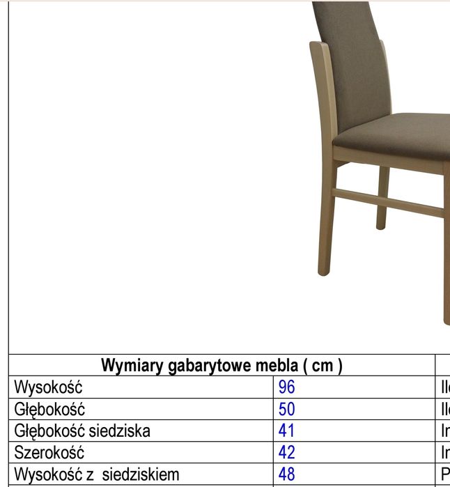 Sprzedam tanio używane krzesła do salonu
