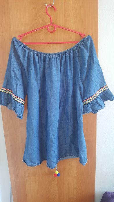 Bluzka cienki jeans bawełna