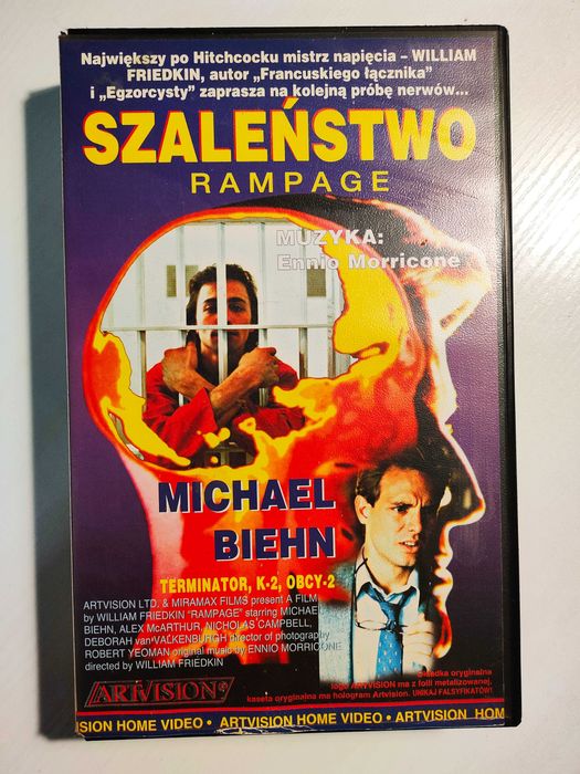 Rampage Szaleństwo VHS 1987 film Michael Biehn Wrocław