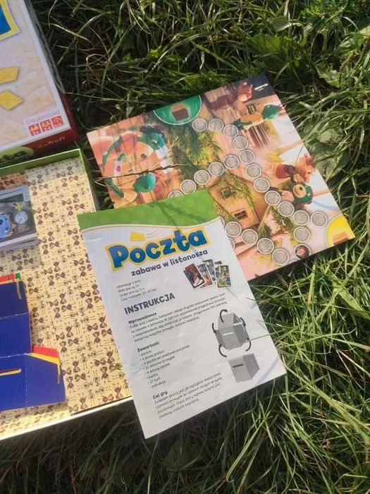 gra  planszowa  zabawa w listonosza poczta Rodzina Treflików