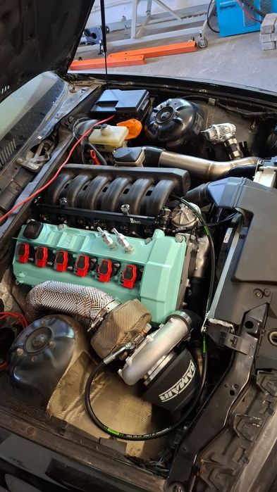 Bmw e36 coupe Schwarz 2 m50b30 turbo emublack, drzwi maska, felgi mpakiet