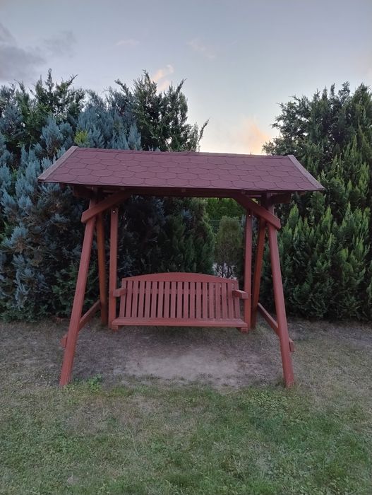 Huśtawka ogrodowa dębowa