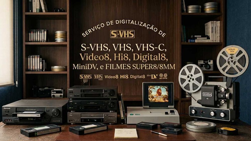 Digitalização de Bobines de Filmes 8mm & Super8    /     S-VHS, VHS, VHS-C, Video8, Hi8, Digital8, MiniDV