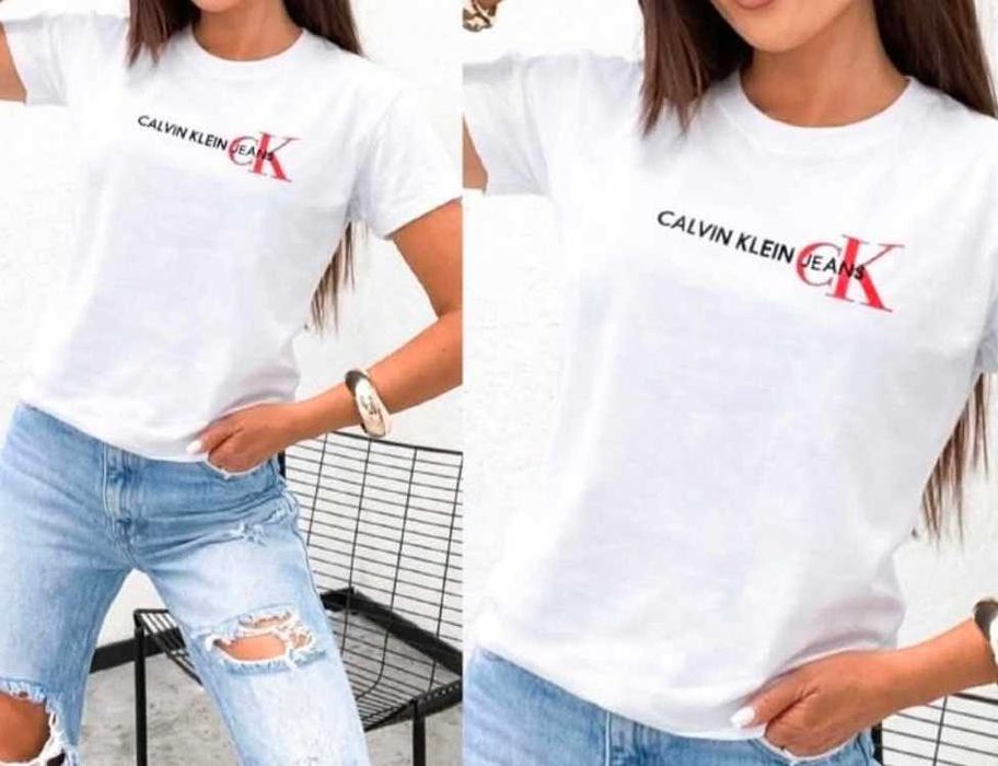 S.M.L.XL-> Bluzka damska ,biały T-shirt.