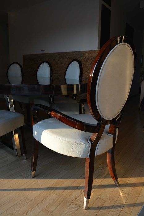 10 krzeseł skórzanych GIORGIO COLLETION + STÓŁ GRATIS