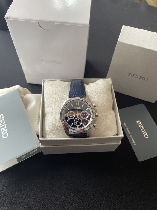 Seiko SBTR019 Chronograph Blue – NOWY