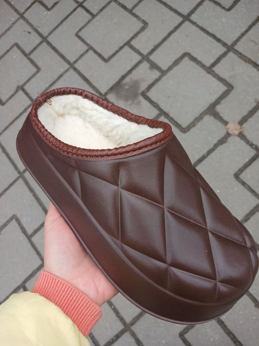 Теплі молодіжні сабо, хутряні шльопанці ЕВА 36-41р (к602)