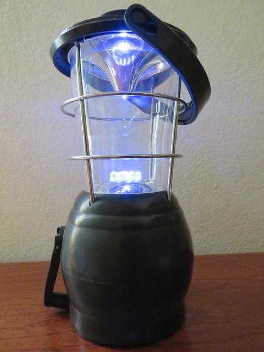 Lanterna 12 LED funciona com dínamo/carregador 3 níveis luz ROCKTRAIL