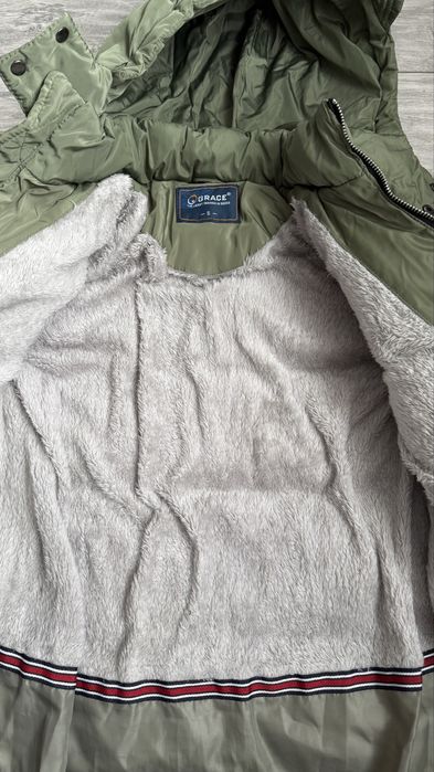 Зимова куртка тепла довга 134-140