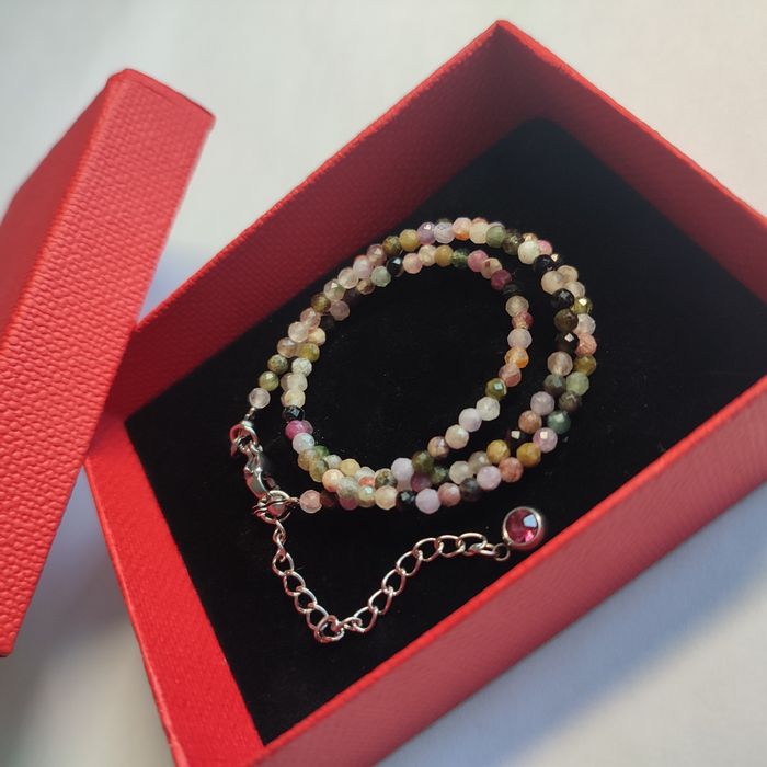 Чокеры из турмалина, аквамарина, рутилового кварца (волосатик)