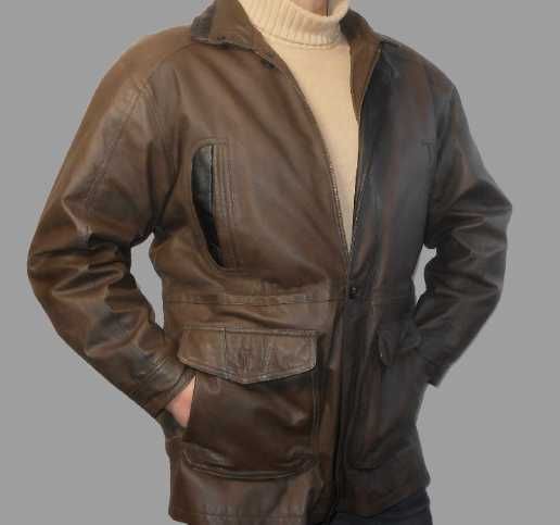 Кожаная деми. куртка.Германия.