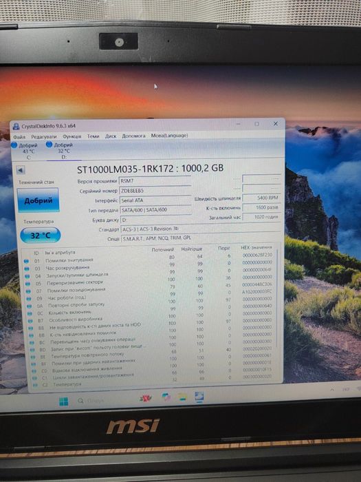 Игровой ноутбук MSI GL62M 15.6 FullHD/i5 7300H/16/256 + 1000/GTX1050
