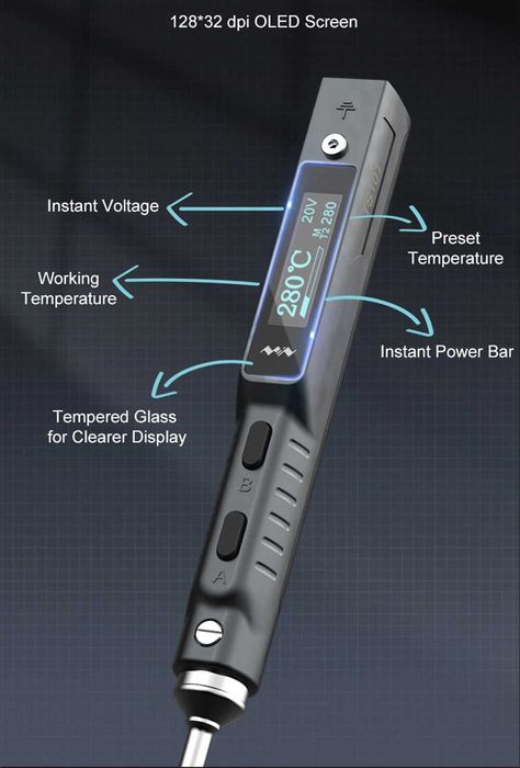 Паяльник MiniWare TS101 90W Гарантія жало TS-BC2 + підставка + земля