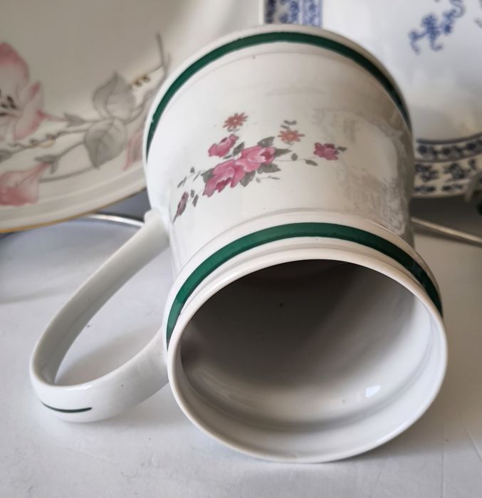 Kufel Ćmielów piękna stara porcelana