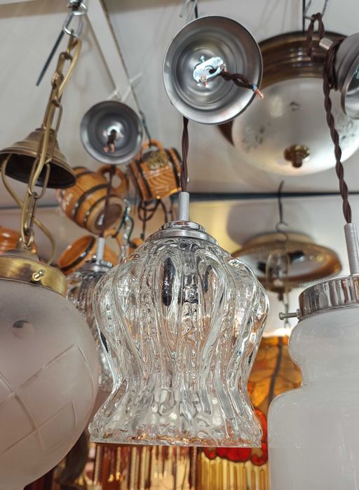 Candeeiro Tecto 1 Lâmpada Vidro