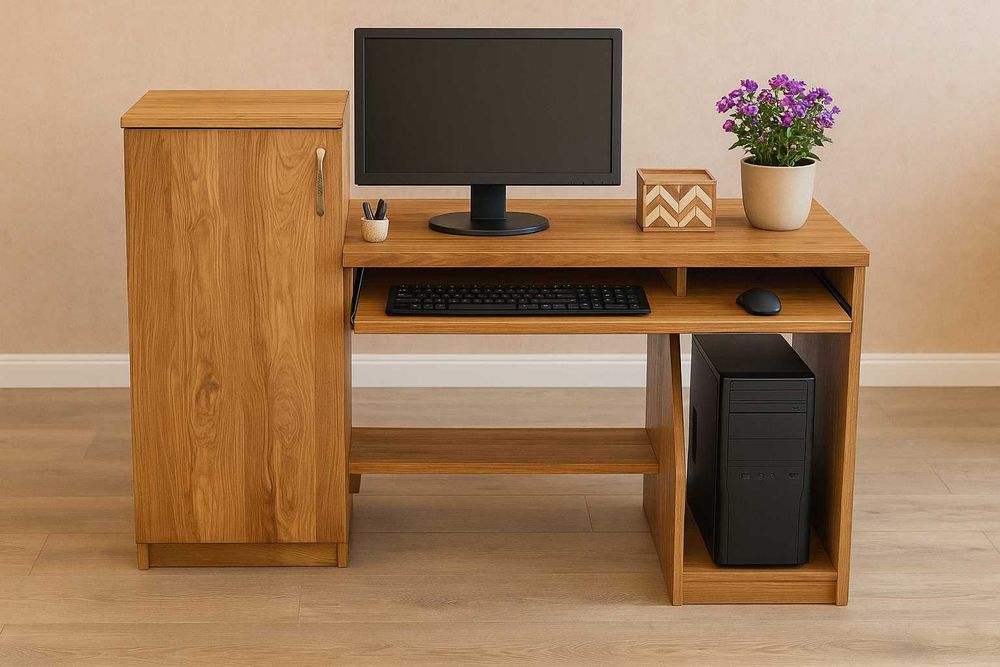 Biurko Dębowe, 100% Lite Drewno Dąb.