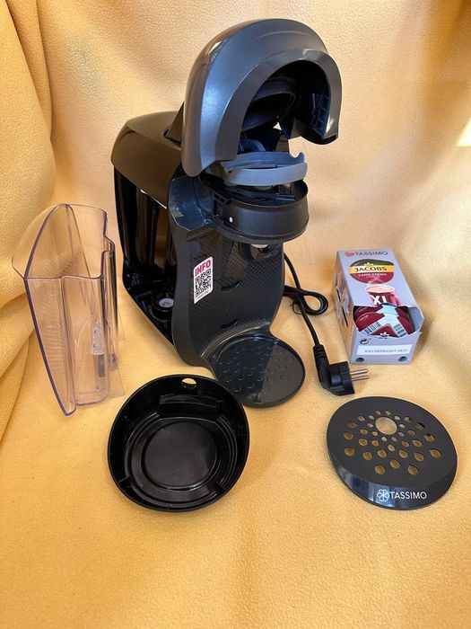 Ekspres Tassimo Bosch kapsułkowy plus 8x kapsułek Jacobs Cafe Crema