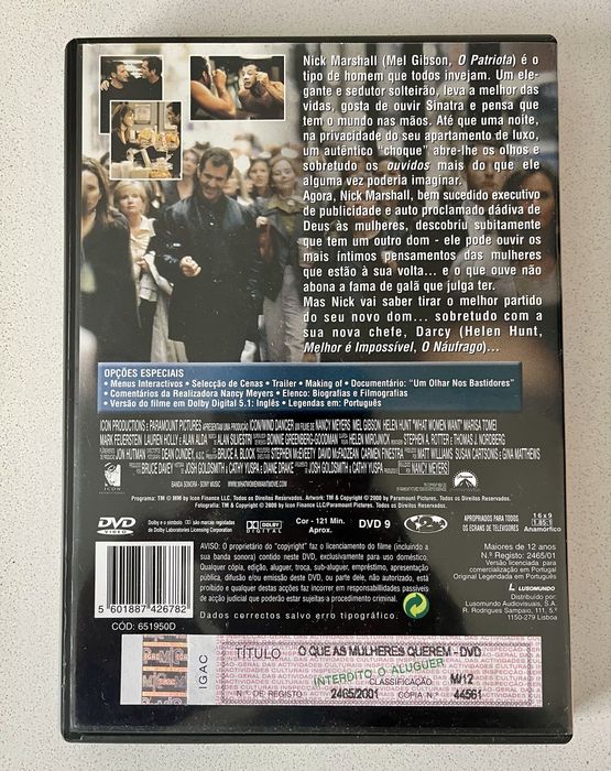 Filme - O que as mulheres querem. - DVD