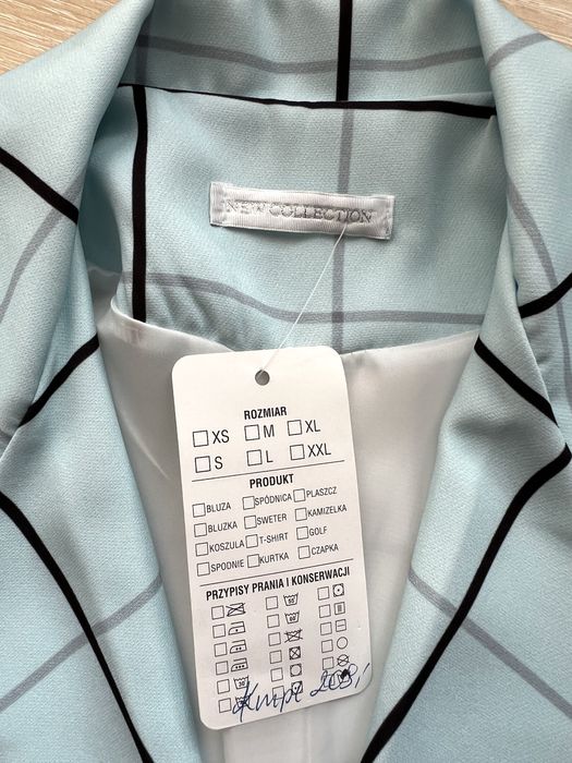 Garnitur w kratę komplet marynarka szorty do pracy na wyjście butik