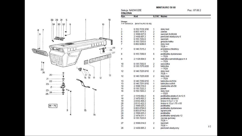 Same MINITAURO 50 , 60 katalog części po POLSKU! DRUKOWANY