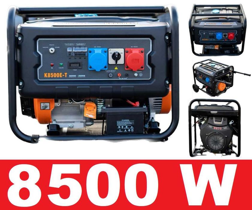 Nowy AGREGAT Kingway K8500ET 8,5KW AVR TRZYFAZOWY Siła 105kg 36m GWAR
