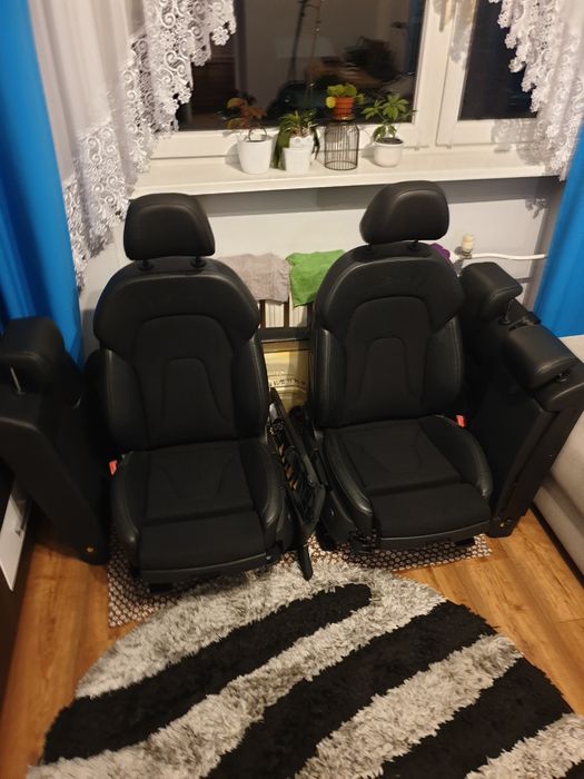 Fotele skórzane Audi A4 b8 speedline półskóra grzanie isofix tył