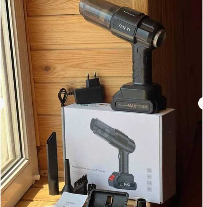 Акумуляторний пилосос для авто і дома Чорний